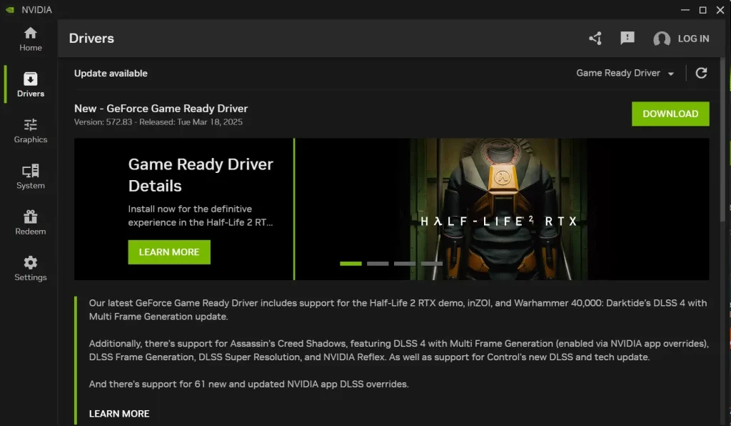 Black Screen After Nvidia Driver Update