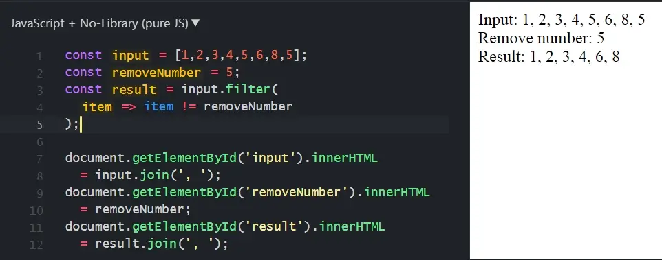 JavaScript Remove Element From Array