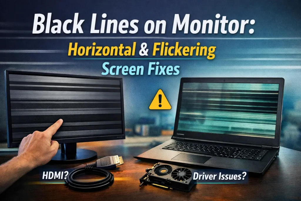 Black Lines on Monitor Horizontal & Flickering Screen Fixes