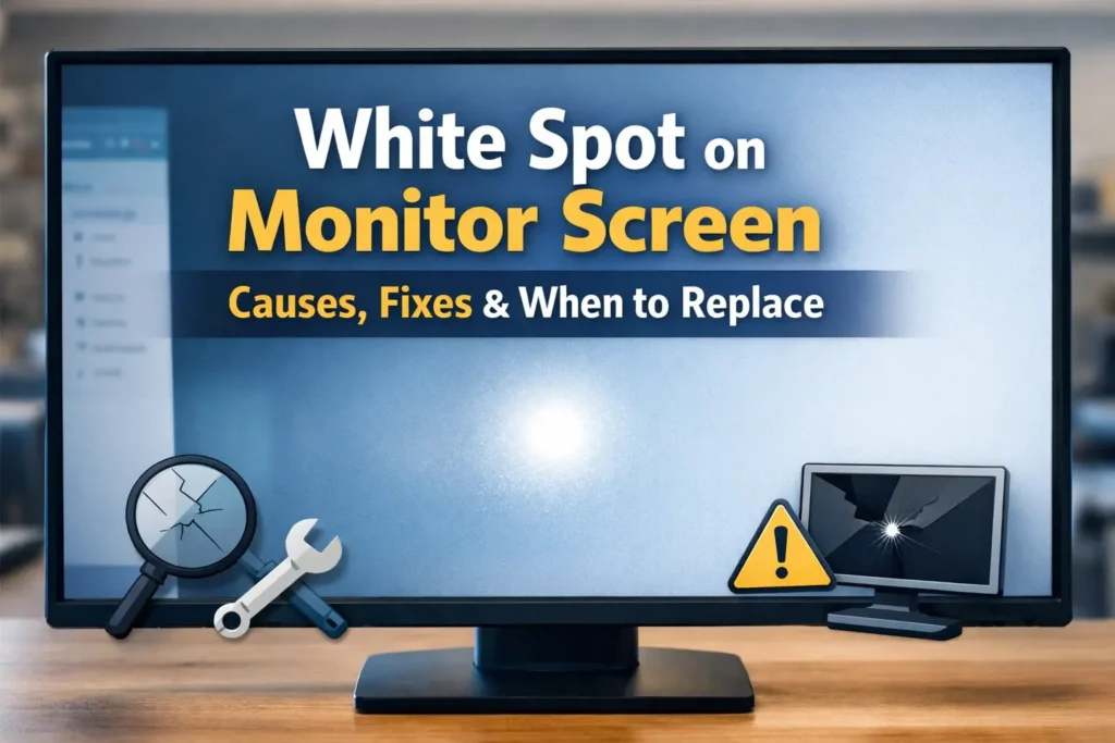 White Spot on Monitor Screen
